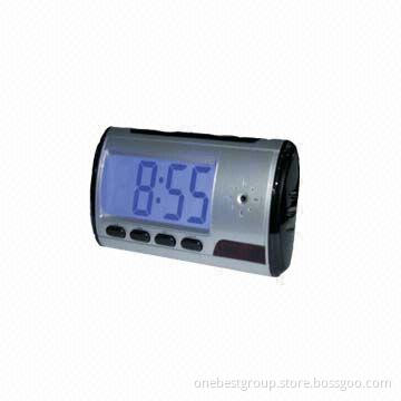 Hidden camera clock, motion detection, audio recording, video recording, photo shooting